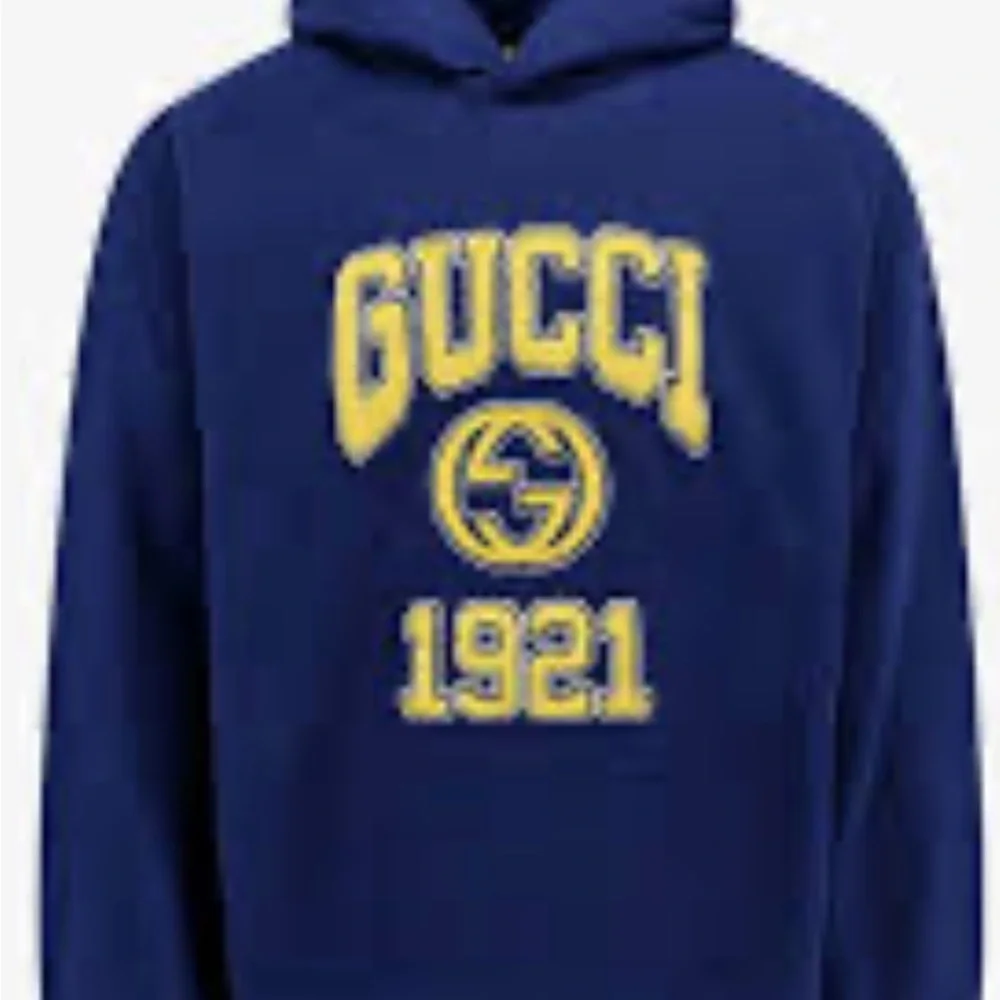 Men's Gucci embroidered logo jersey cotton hoodie, size XXL made in Italy NWT